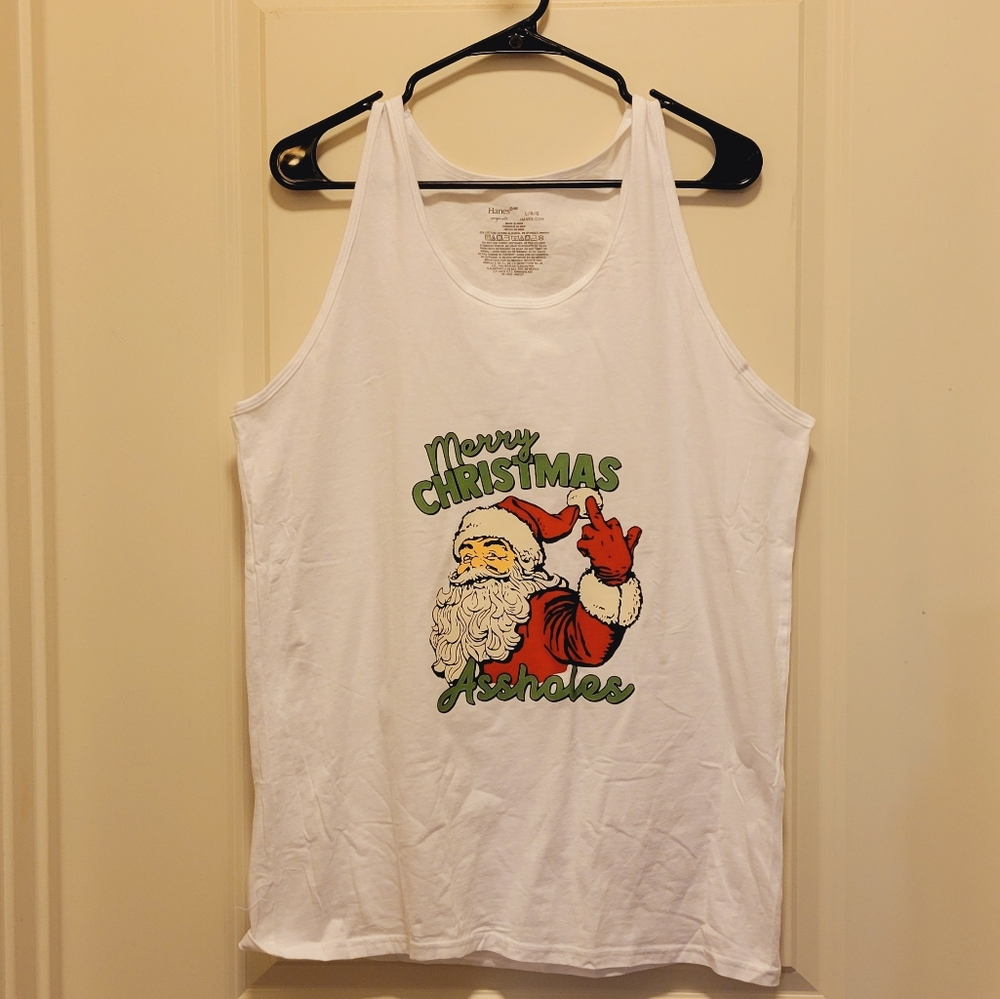Merry Christmas A-holes Humor Mens Handmade Tank